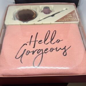 Pink Cosmetic Pouch and Lip Care Set